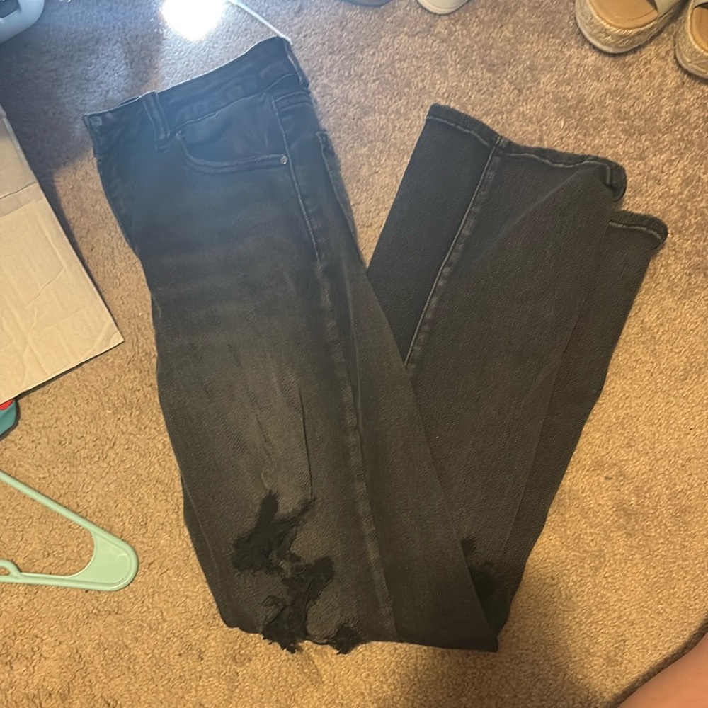 Women's Black Risen Distressed Jeans